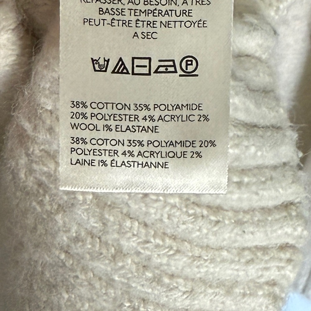 Free People Rae V-neck Sweater, ivory, size S - Picture 7 of 7